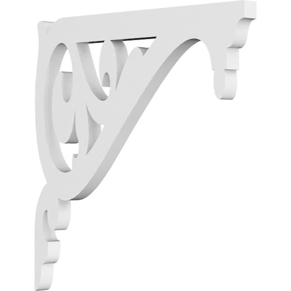 Ekena Millwork Carrillo Architectural Grade PVC Bracket, 5/8"W X 10"D X 10"H BKTP01X10X10CI - main